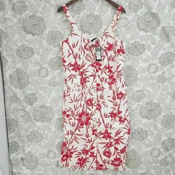 NEW City Chic Button up Midi Tank Shift Dress Size XS/ 14  2815 - Picture 1 of 12